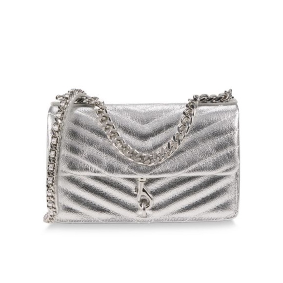 Rebecca Minkoff Metallic Silver Crossbody Bag - Picture 2 of 8